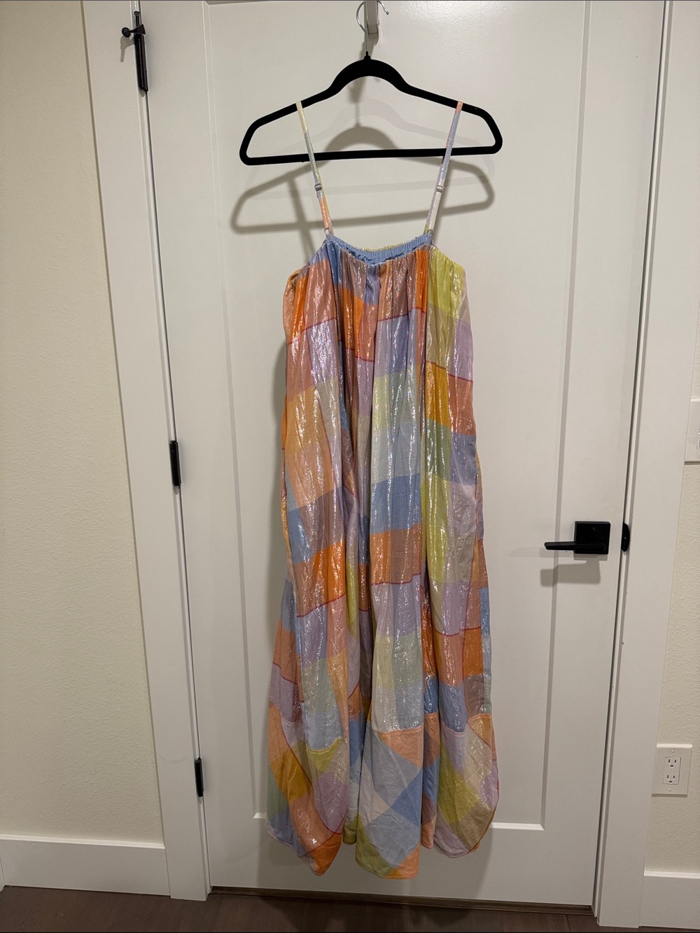 Pilcro Anthropologie metallic plaid maxi - Picture 2 of 3